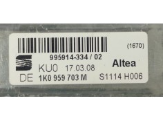 Recambio de elevalunas trasero izquierdo para seat altea (5p1) arena referencia OEM IAM 1K0959703M  
