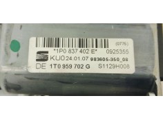 Recambio de elevalunas delantero derecho para seat leon (1p1) 1.9 tdi referencia OEM IAM 1K0959792M  