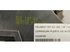 Recambio de cerradura puerta delantera derecha para peugeot 307 cc (s2) 1.6i 110 referencia OEM IAM 52229780  