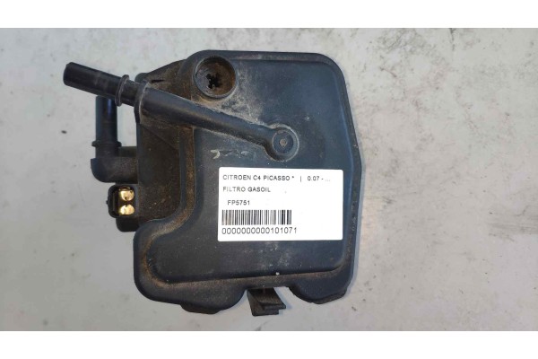 Recambio de filtro gasoil para citroen c4 picasso 1.6 hdi fap referencia OEM IAM FP5751 FEM4223 