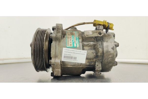 Recambio de compresor aire acondicionado para citroen c5 berlina 2.0 hdi referencia OEM IAM 9646416780  