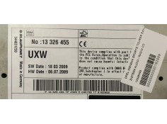 Recambio de sistema audio / radio cd para opel insignia sports tourer edition referencia OEM IAM 13326455  