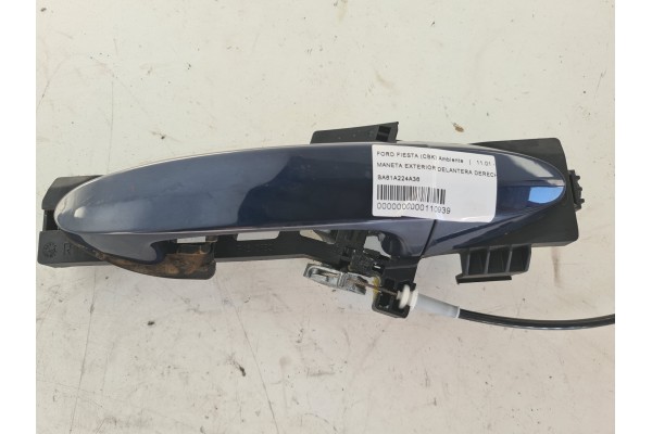 Recambio de maneta exterior delantera derecha para ford fiesta (cbk) ambiente referencia OEM IAM BA61A224A36  