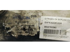 Recambio de enfriador egr para citroen c4 berlina cool referencia OEM IAM 9646762280  