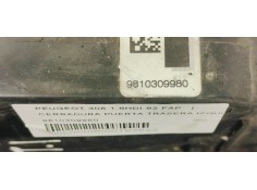 Recambio de cerradura puerta trasera izquierda para peugeot 308 1.6hdi 92 fap referencia OEM IAM 9810309980  