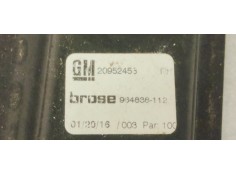 Recambio de elevalunas delantero derecho para opel insignia berlina 1.6 cdti 136 fap referencia OEM IAM 20952453  