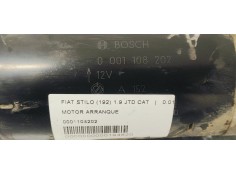 Recambio de motor arranque para fiat stilo (192) 1.9 jtd cat referencia OEM IAM 0001108202  