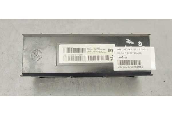 Recambio de modulo electronico para opel astra j lim. 1.6 cdti referencia OEM IAM 13586728  