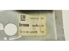 Recambio de elevalunas trasero derecho para opel insignia berlina 2.0cdti 130 fap referencia OEM IAM 13302442  