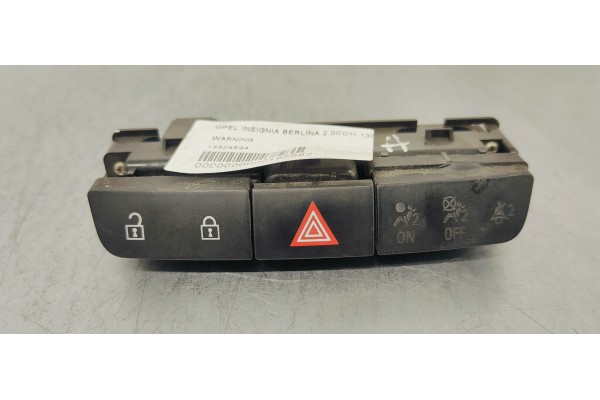 Recambio de warning para opel insignia berlina 2.0cdti 130 fap referencia OEM IAM 13324594  