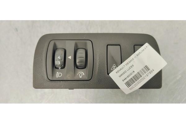 Recambio de mando luces para renault megane iii berlina 5 p 1.5dci 110 fap referencia OEM IAM 648450001R  