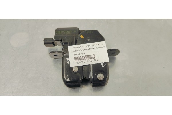 Recambio de cerradura maletero / porton para renault scenic iii 1.5dci 85 referencia OEM IAM 846300003R  