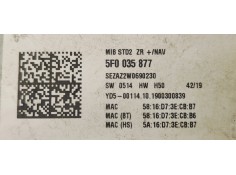 Recambio de sistema navegacion gps para seat leon (5f1) 2.0 tdi fr referencia OEM IAM 5F0035877  