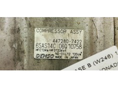 Recambio de compresor aire acondicionado para mercedes-benz clase b (w246) 1.8 cdi referencia OEM IAM 4472807422  