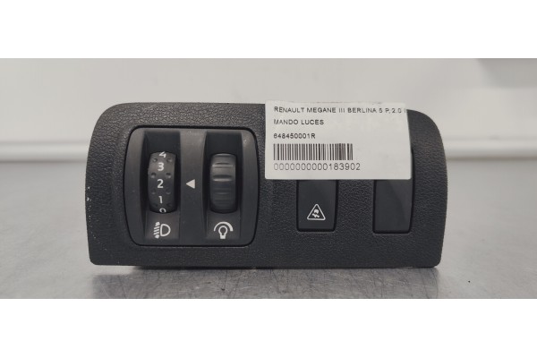 Recambio de mando luces para renault megane iii berlina 5 p 2.0 i 140 referencia OEM IAM 648450001R  
