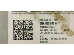 Recambio de sistema navegacion gps para seat leon (5f1) 1.4 i referencia OEM IAM 5QA035846B  
