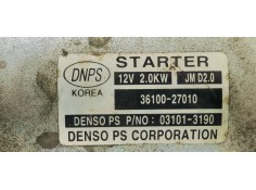 Recambio de motor arranque para hyundai sonata (nf) 2.0crdi 140 fap referencia OEM IAM 3610027010  