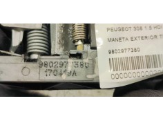 Recambio de maneta exterior trasera izquierda para peugeot 308 1.5 hdi 130 fap referencia OEM IAM 9802977380  