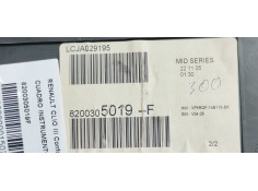 Recambio de cuadro instrumentos para renault clio iii confort dynamique referencia OEM IAM 8200305019F  