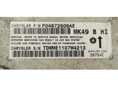 Recambio de centralita airbag para chrysler jeep compass 2.0 crd referencia OEM IAM P04672609AE  