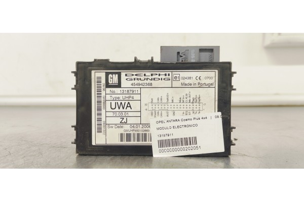 Recambio de modulo electronico para opel antara cosmo plus 4x4 referencia OEM IAM 13187911  