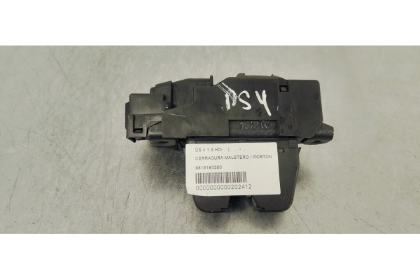 Recambio de cerradura maletero / porton para ds 4 1.5 hdi referencia OEM IAM 9816195380  