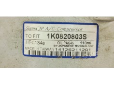 Recambio de compresor aire acondicionado para seat leon (1p1) reference referencia OEM IAM 1K0820803S  