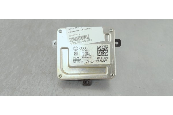Recambio de centralita faros xenon para audi a4 ber. (b8) 2.0 tdi referencia OEM IAM 4G0907697D  