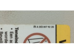 Recambio de parasol derecho para mercedes-benz clase b (w245) 2.0 cdi referencia OEM IAM A1698100210  