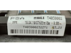 Recambio de resistencia calefaccion para peugeot 308 1.5 hdi 130 fap referencia OEM IAM T4038002  