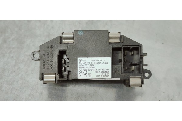 Recambio de resistencia calefaccion para audi a3 sportback (8p) 1.6 tdi referencia OEM IAM 3C0907521F  