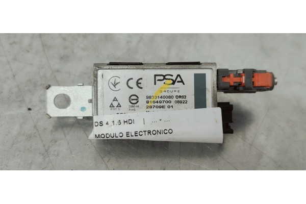 Recambio de modulo electronico para ds 4 1.5 hdi referencia OEM IAM 9833140080  