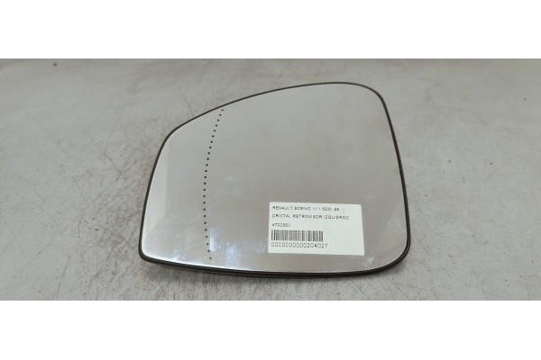 Recambio de cristal retrovisor izquierdo para renault scenic iii 1.5dci 85 referencia OEM IAM 4702302  