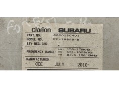 Recambio de sistema audio / radio cd para subaru forester s12 2.0 d referencia OEM IAM 86201SC401  