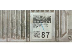 Recambio de centralita motor uce para toyota auris 1.6 i 132 referencia OEM IAM 896610Z871  