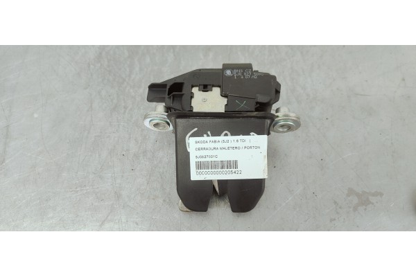 Recambio de cerradura maletero / porton para skoda fabia (5j2 ) 1.6 tdi referencia OEM IAM 5J0827501C  