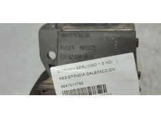 Recambio de resistencia calefaccion para citroen berlingo 1.5 hdi referencia OEM IAM 9847019780  
