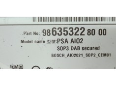 Recambio de pantalla multifuncion para citroen berlingo 1.5 hdi referencia OEM IAM 9863532280  