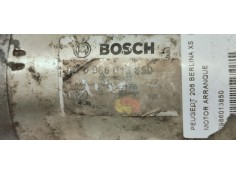 Recambio de motor arranque para peugeot 206 berlina xs referencia OEM IAM 0986013850  