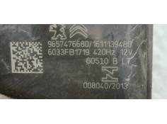 Recambio de claxon para peugeot 3008 1.6 hdi referencia OEM IAM 9657476680  