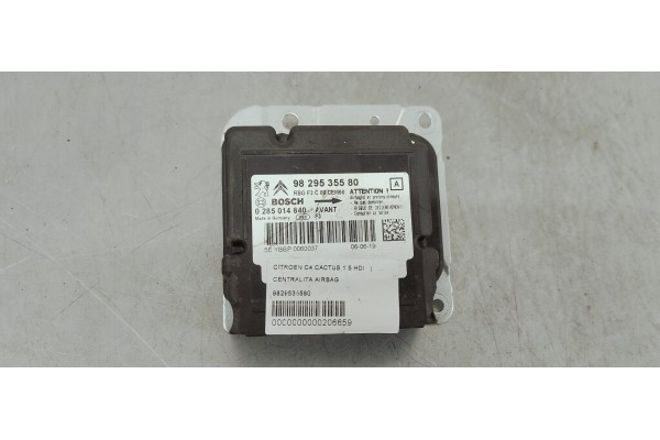 Recambio de centralita airbag para citroen c4 cactus 1.5 hdi referencia OEM IAM 9829535580  