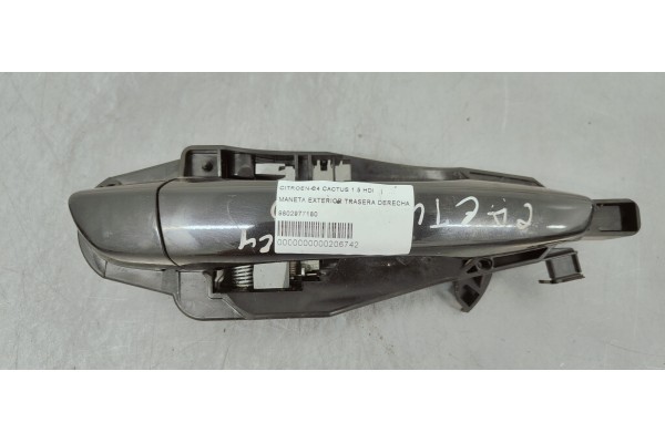 Recambio de maneta exterior trasera derecha para citroen c4 cactus 1.5 hdi referencia OEM IAM 9802977180  