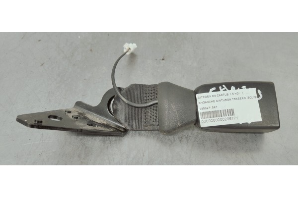 Recambio de enganche cinturon trasero izquierdo para citroen c4 cactus 1.5 hdi referencia OEM IAM 98059715XT  