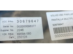 Recambio de pantalla multifuncion para volvo v50 familiar 2.0 d momentum referencia OEM IAM 30679647  