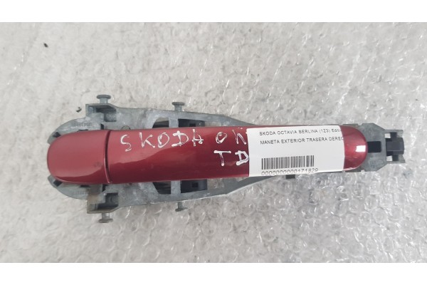 Recambio de maneta exterior trasera derecha para skoda octavia berlina (1z3) edition 100 referencia OEM IAM   