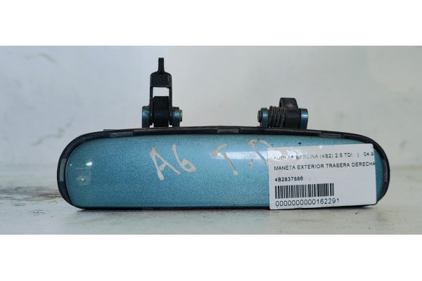Recambio de maneta exterior trasera derecha para audi a6 berlina (4b2) 2.5 tdi referencia OEM IAM 4B2837886  
