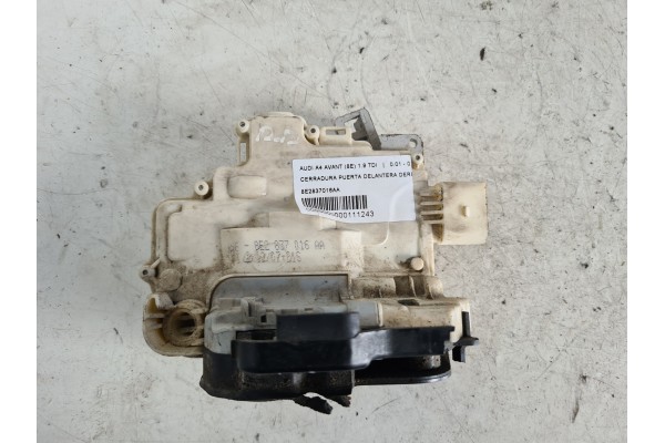 Recambio de cerradura puerta delantera derecha para audi a4 avant (8e) 2.0 16v tdi referencia OEM IAM 8E2837016AA  