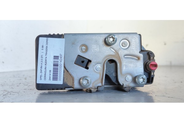Recambio de cerradura puerta trasera derecha para opel zafira a 2.0 dti referencia OEM IAM 24414135  