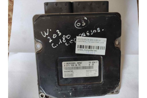 Recambio de centralita motor uce para mercedes-benz clase c (w203) berlina 1.8 cat referencia OEM IAM A2711531679 5WK90437 