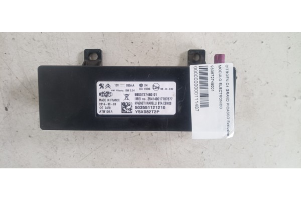 Recambio de modulo electronico para citroen c4 grand picasso exclusive referencia OEM IAM 980572748001  